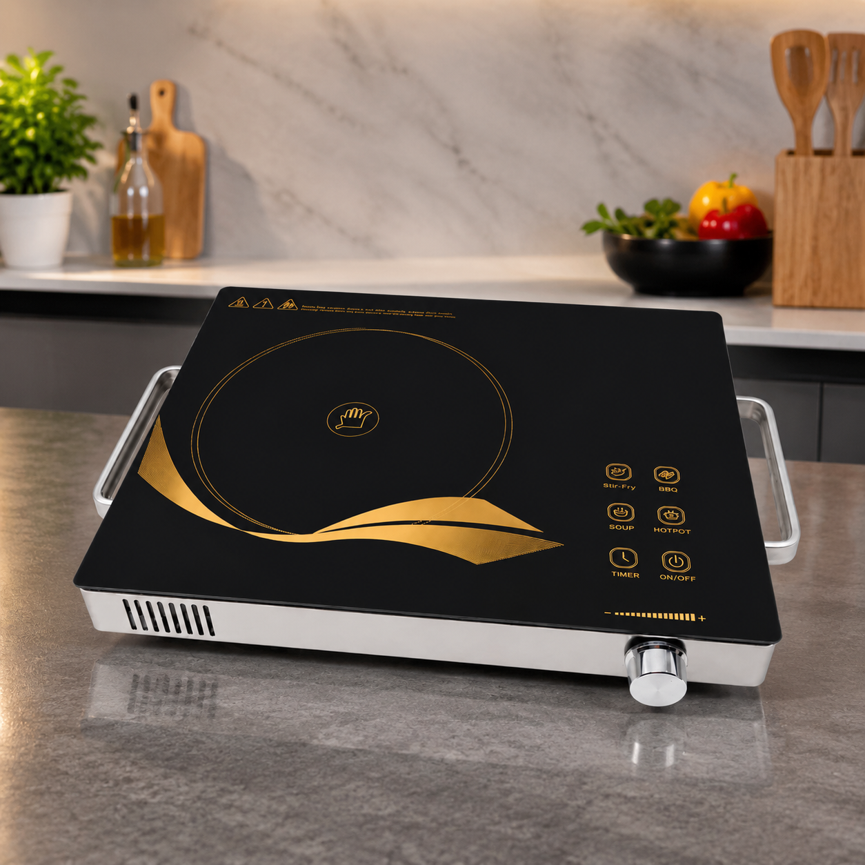 INFRARED STOVE SS WITH HANDLE & GRILL  Induction Cooktop – 2200W
